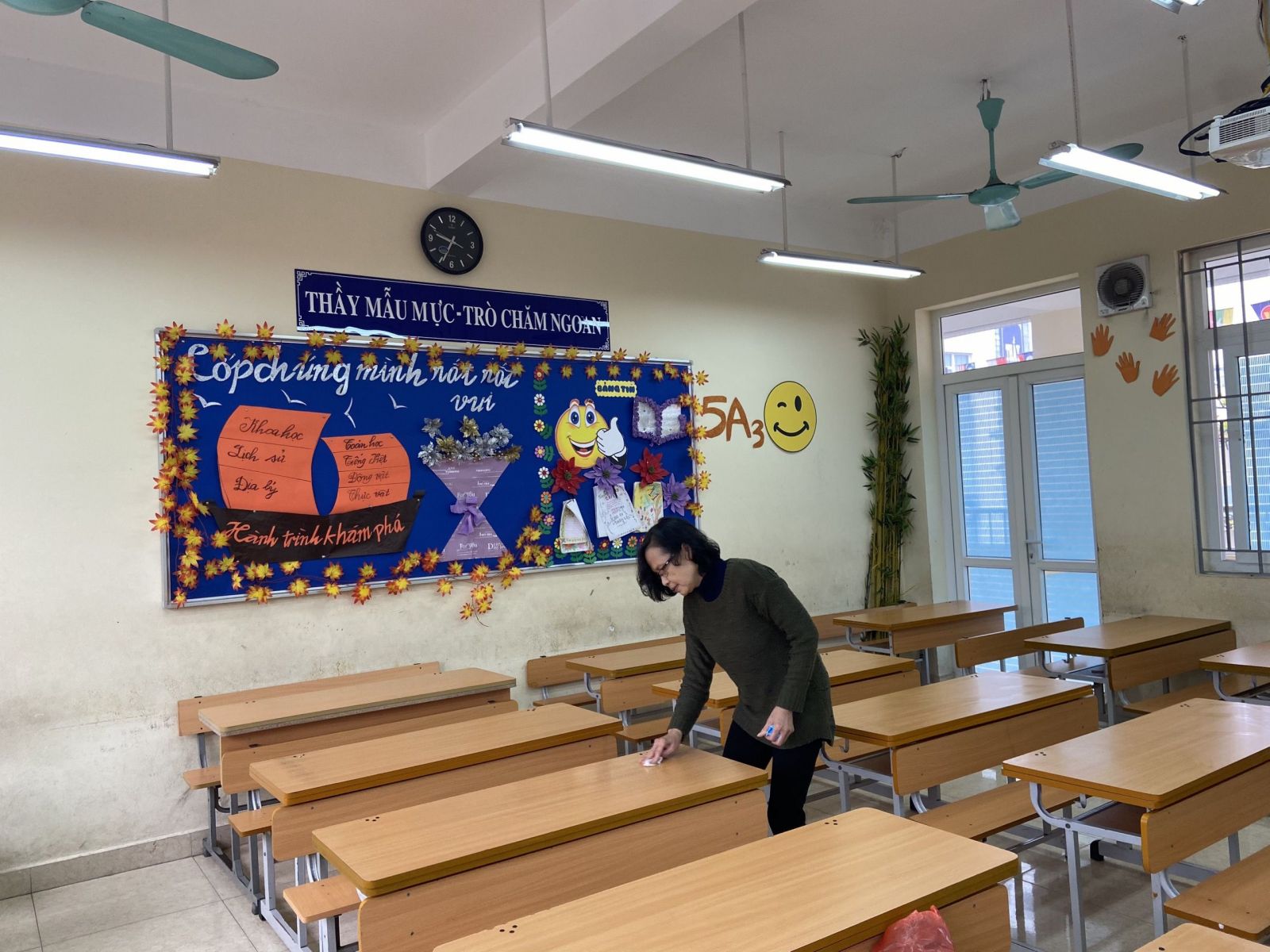 Trường Tiểu học Ba Đình đã chuẩn bị sẵn sàng để đón các con học sinh quay trở lại trường