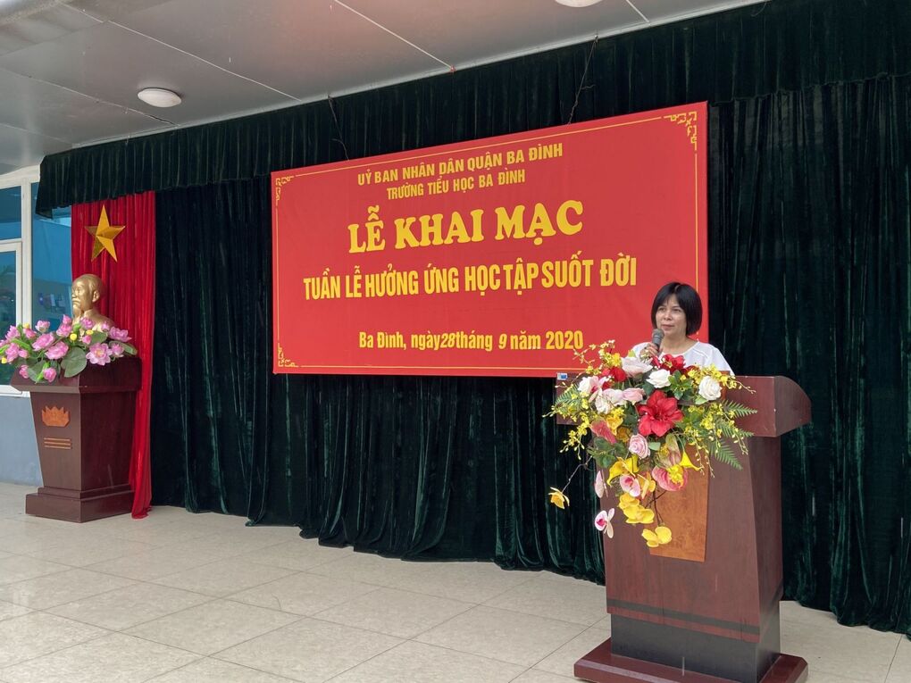 TRƯỜNG TIỂU HỌC BA ĐÌNH TỔ CHỨC KHAI MẠC TUẦN LỄ HƯỞNG ỨNG HỌC TẬP SUỐT ĐỜI NĂM 2020