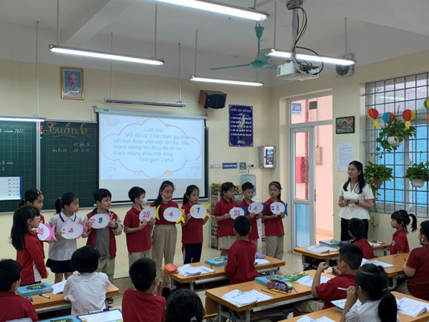 Lớp 3A5: Học sinh tiếp cận học Toán theo hình thức mới