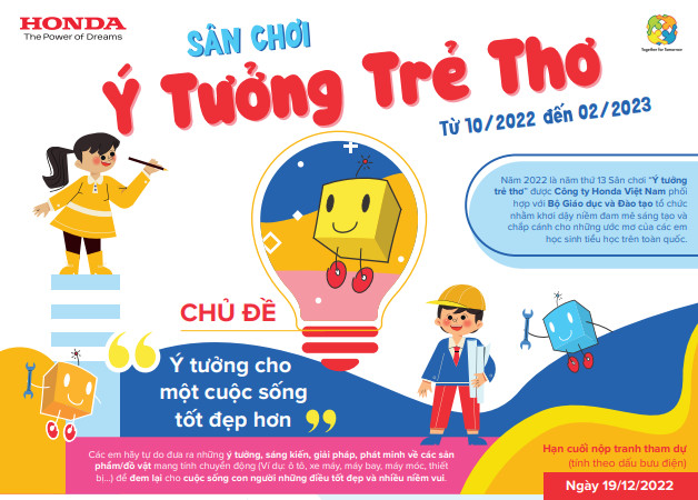 Honda Việt Nam phát động sân chơi vẽ tranh “Ý tưởng trẻ thơ 2022” - Ý tưởng cho cuộc sống tốt đẹp