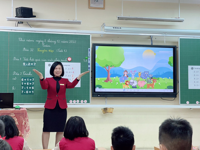 Lớp 1A2: Giúp trẻ tự tin và chủ động trong giờ học Toán
