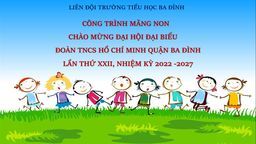 Liên đội trường Tiểu học Ba Đình xây dựng Công trình măng non “Cổng trường An toàn giao thông” cấp Liên đội năm học 2021 - 2022