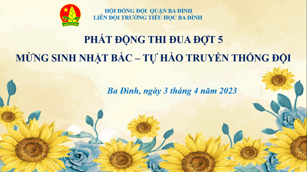 Liên đội trường Tiểu học Ba Đình phát động thi đua đợt 5 năm học 2022- 2023