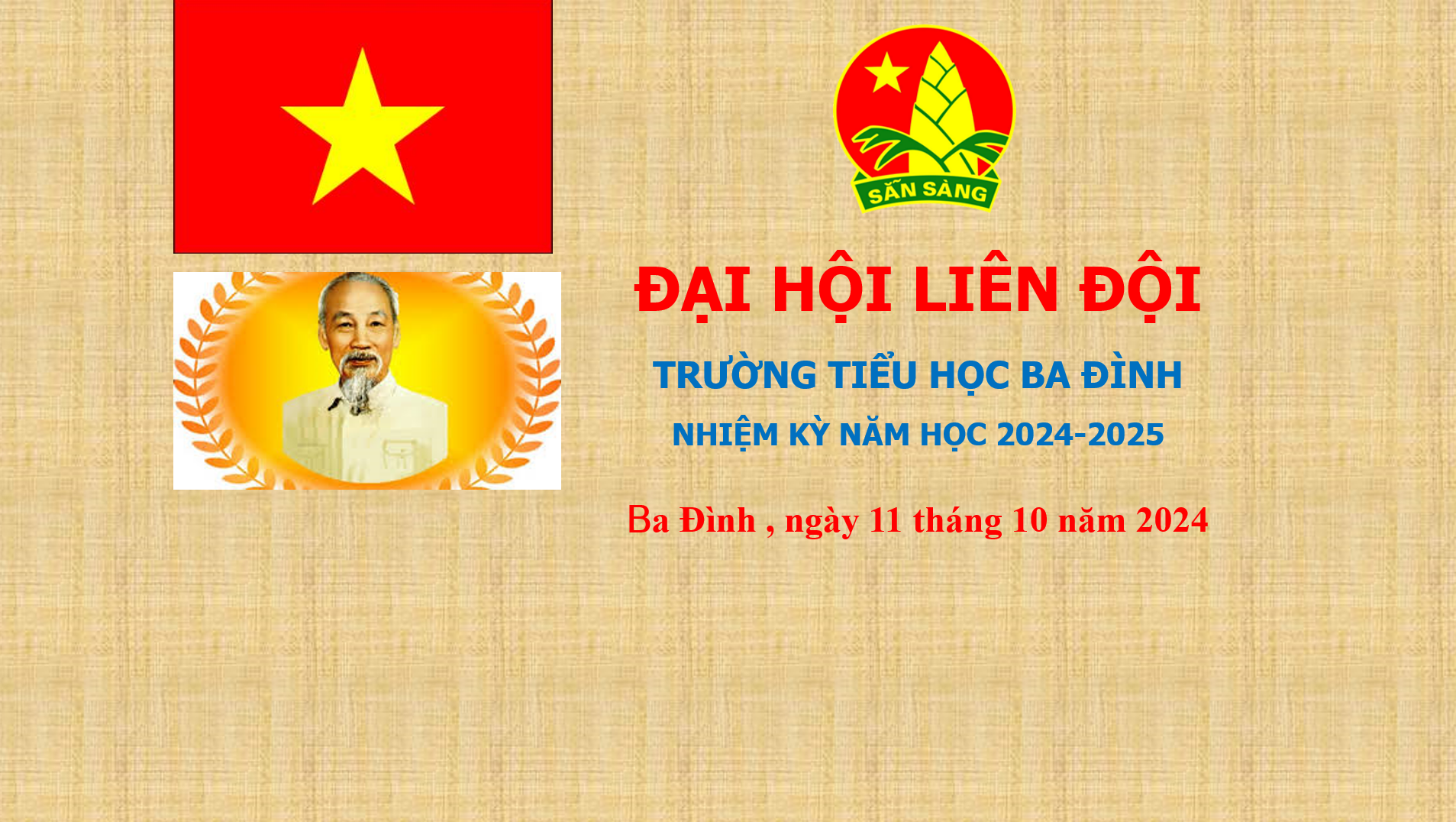 Đại hội Liên đội trường Tiểu học ba Đình nhiệm kỳ 2024 -2025