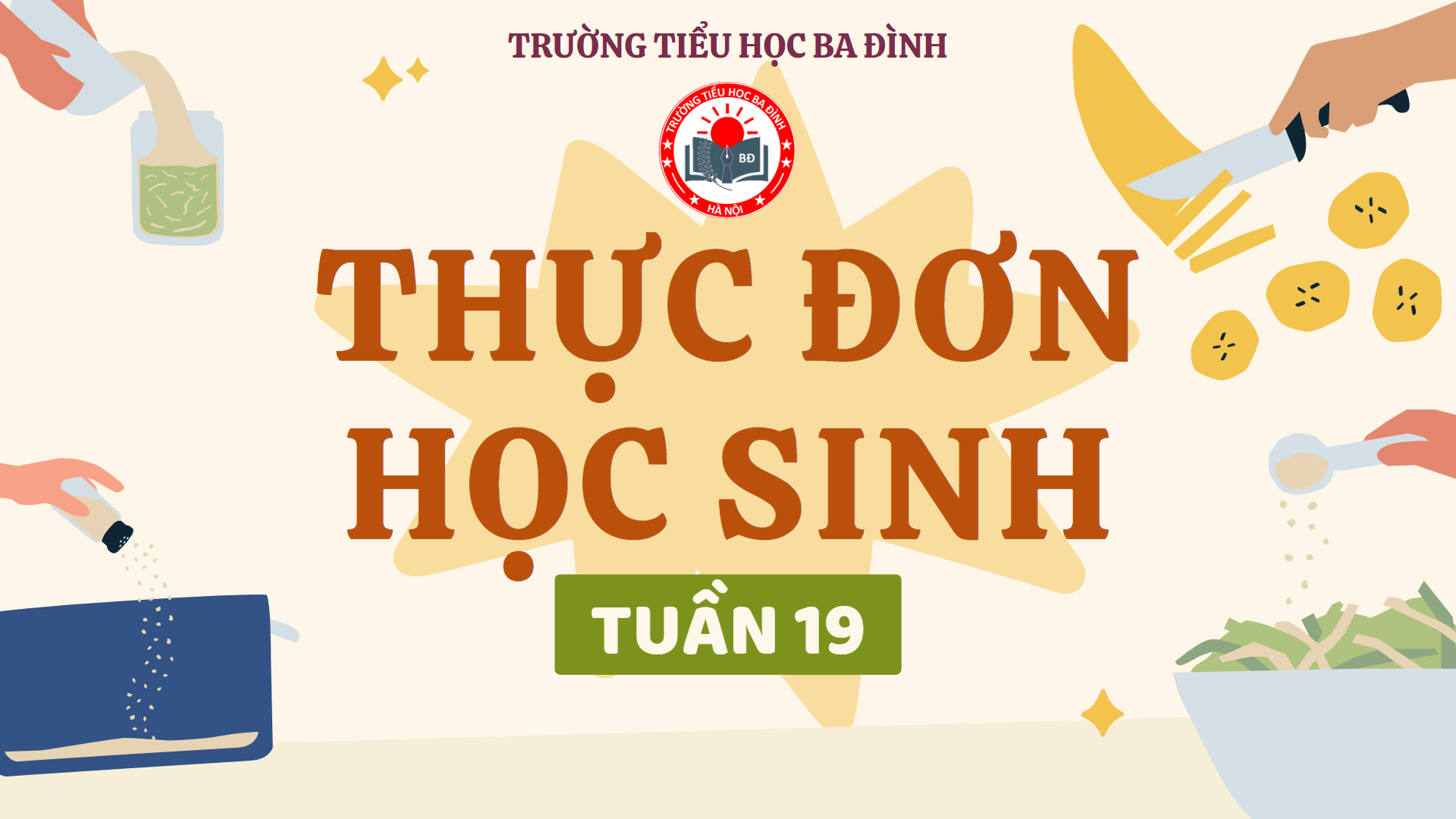 Thực đơn tuần 19 (áp dụng từ 20/1/2025 đến 24/1/2025)
