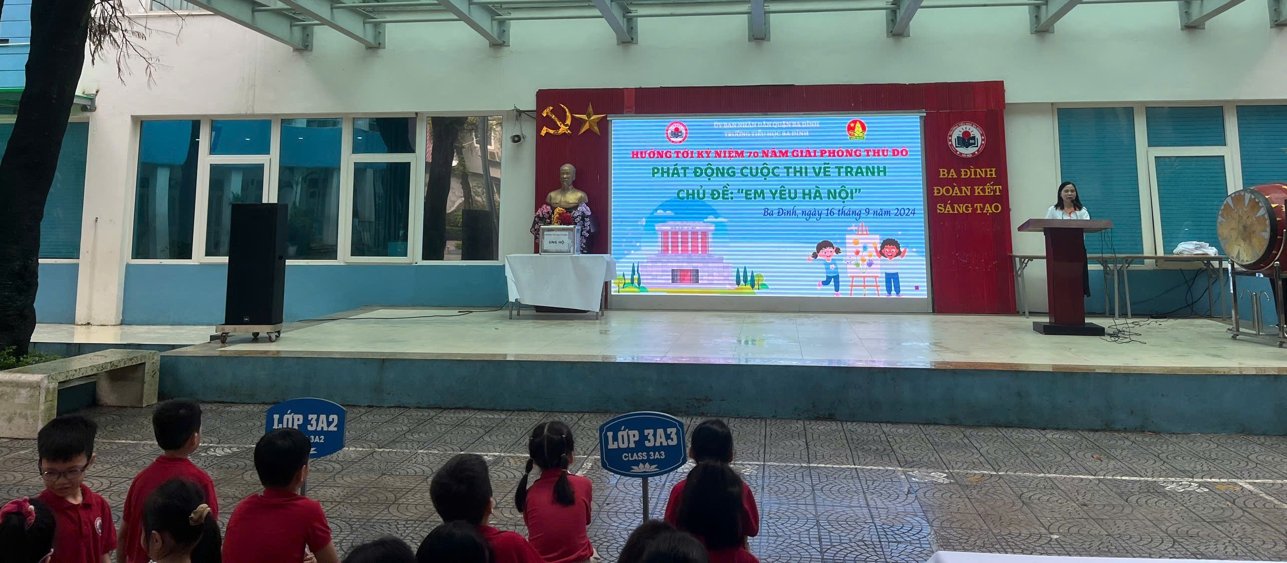 Liên đội trường Tiểu học Ba Đình phát động Cuộc thi vẽ tranh “Em yêu hà Nội”