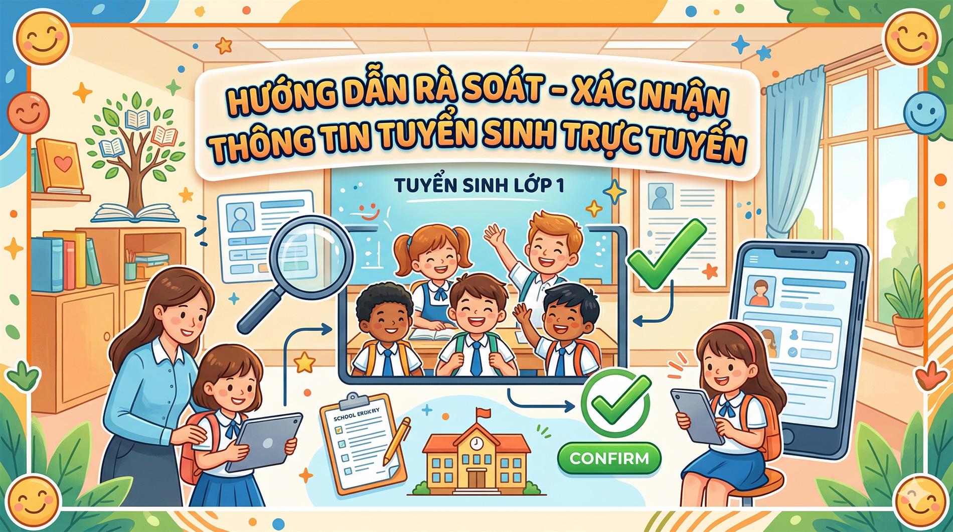 Trường Tiểu học Ba Đình thông báo về Hướng dẫn ra soát - xác nhận thông tin tuyển sinh trực tuyến - Tuyển sinh đầu cấp năm học 2026 - 2027