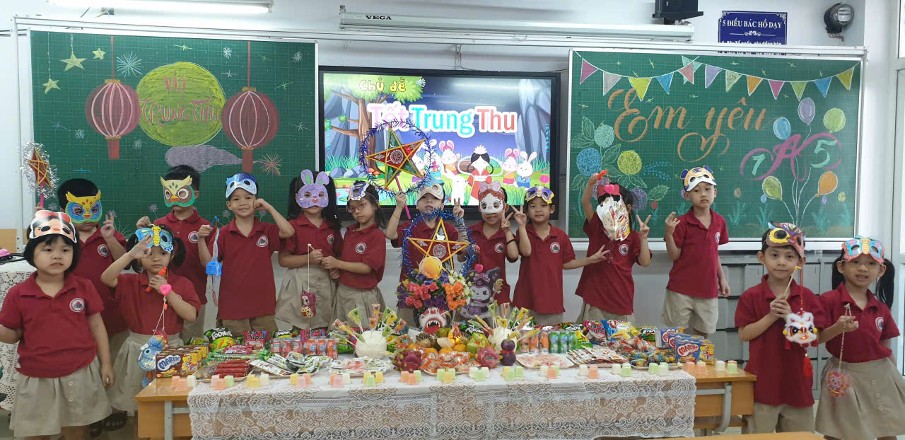 A group of children standing in front of a table with food

AI-generated content may be incorrect.