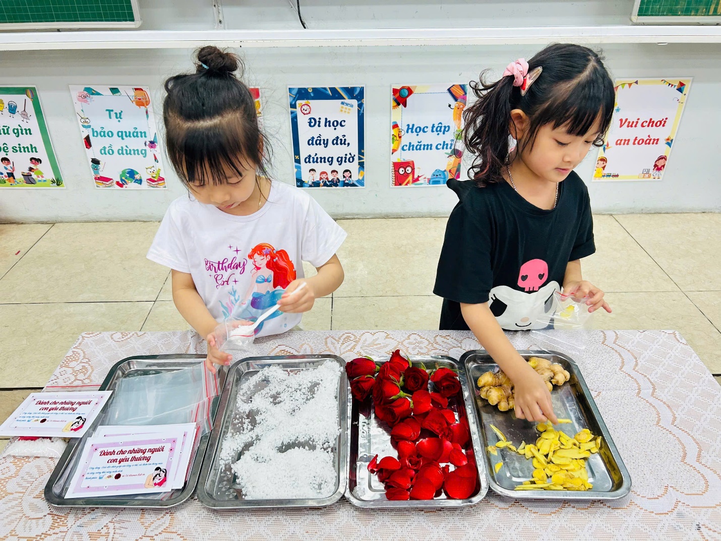 Two girls preparing food on a table

AI-generated content may be incorrect.