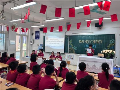 Đại hội Chi đội – Hoạt động ý nghĩa đối với các bạn Đội viên trường Tiểu học Ba Đình
