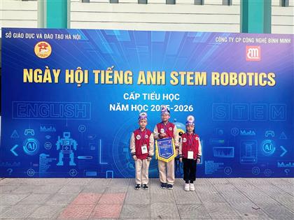 Học sinh Tiểu học Ba Đình Tự tin Tranh tài tại Vòng Sơ khảo Ngày hội Tiếng Anh Stem Robotics năm học 2025 - 2026