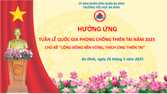 Trường Tiểu học Ba Đình tích cực tuyên truyền phòng chống thiên tai