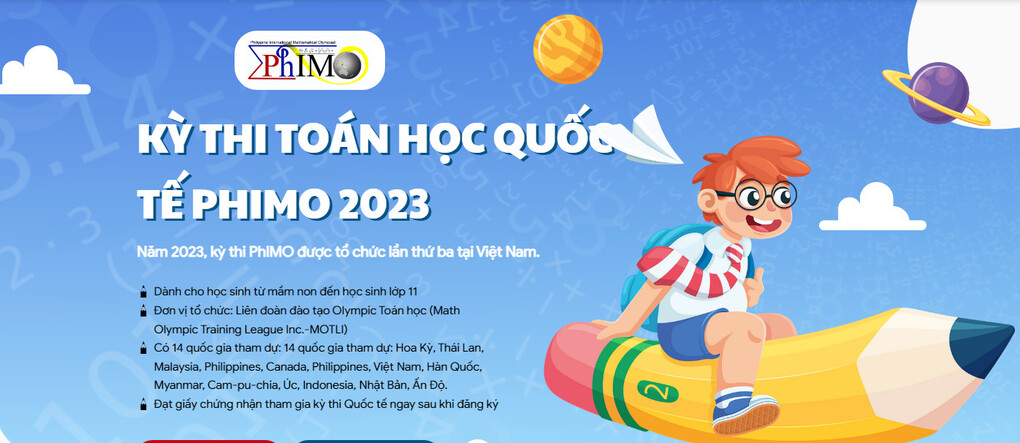 Giới thiệu một số thông tin về Kỳ thi Olympic Toán Quốc tế PhIMO 2023  Philippine International Mathematical Olympiad 2023