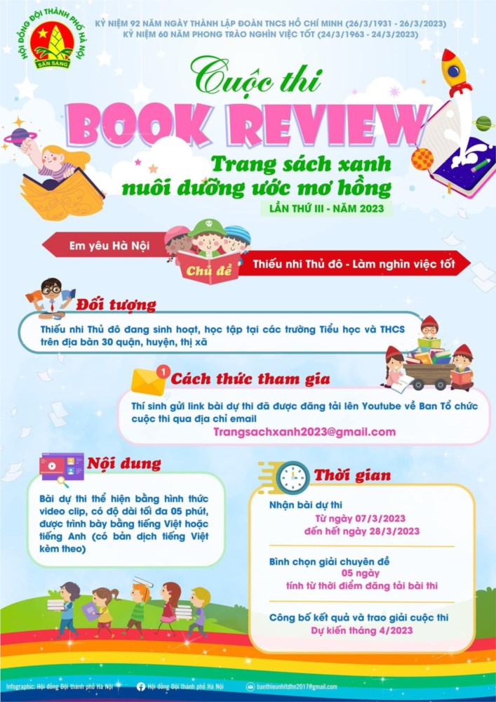 Bài thi “Book review" năm 2023 Dương Tuấn Anh lớp 2A5 Trường Tiểu học Ba Đình