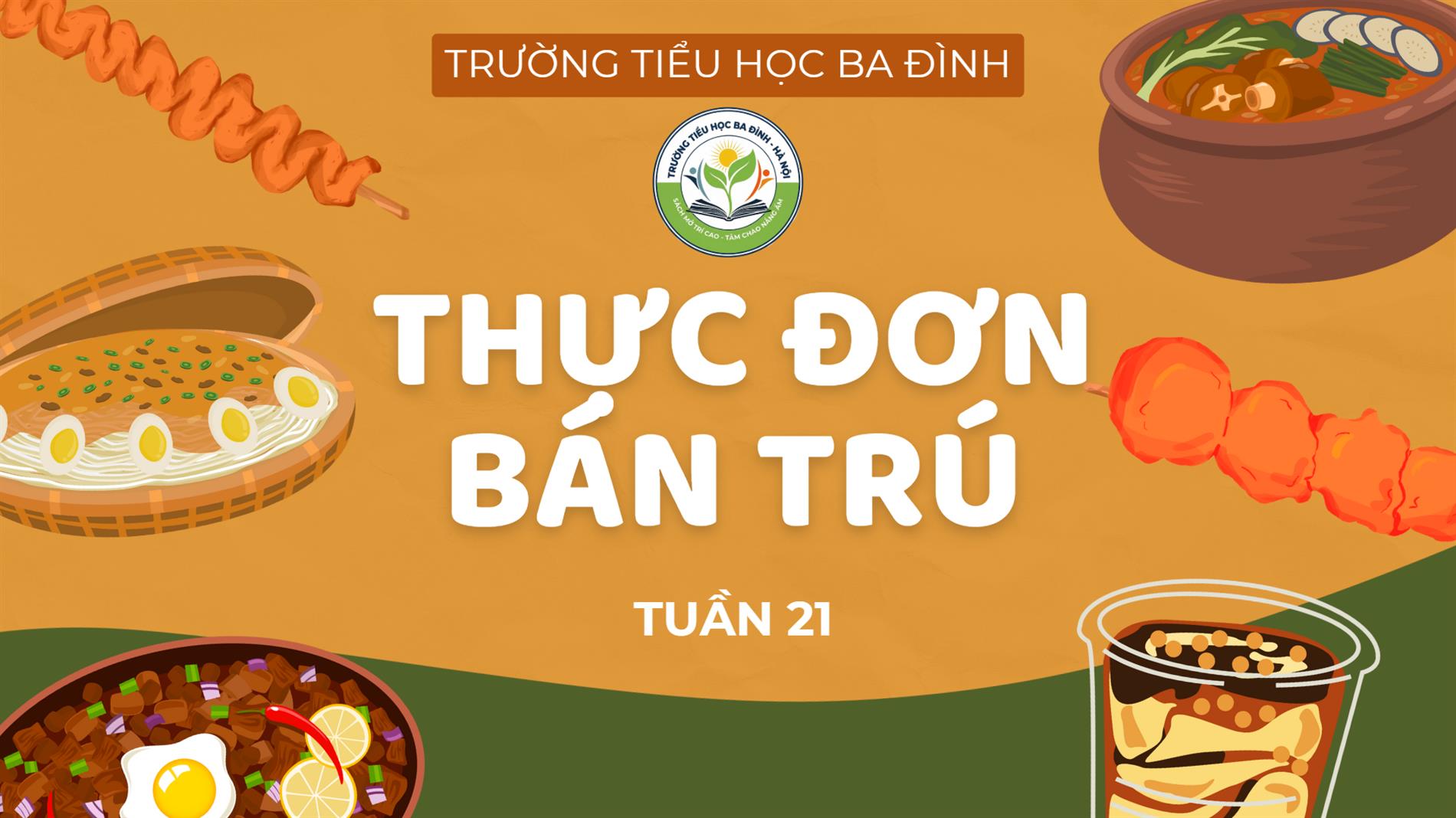 Thực đơn bán trú tuần 21 (áp dụng từ 2/2/2026 đến 6/2/2026)