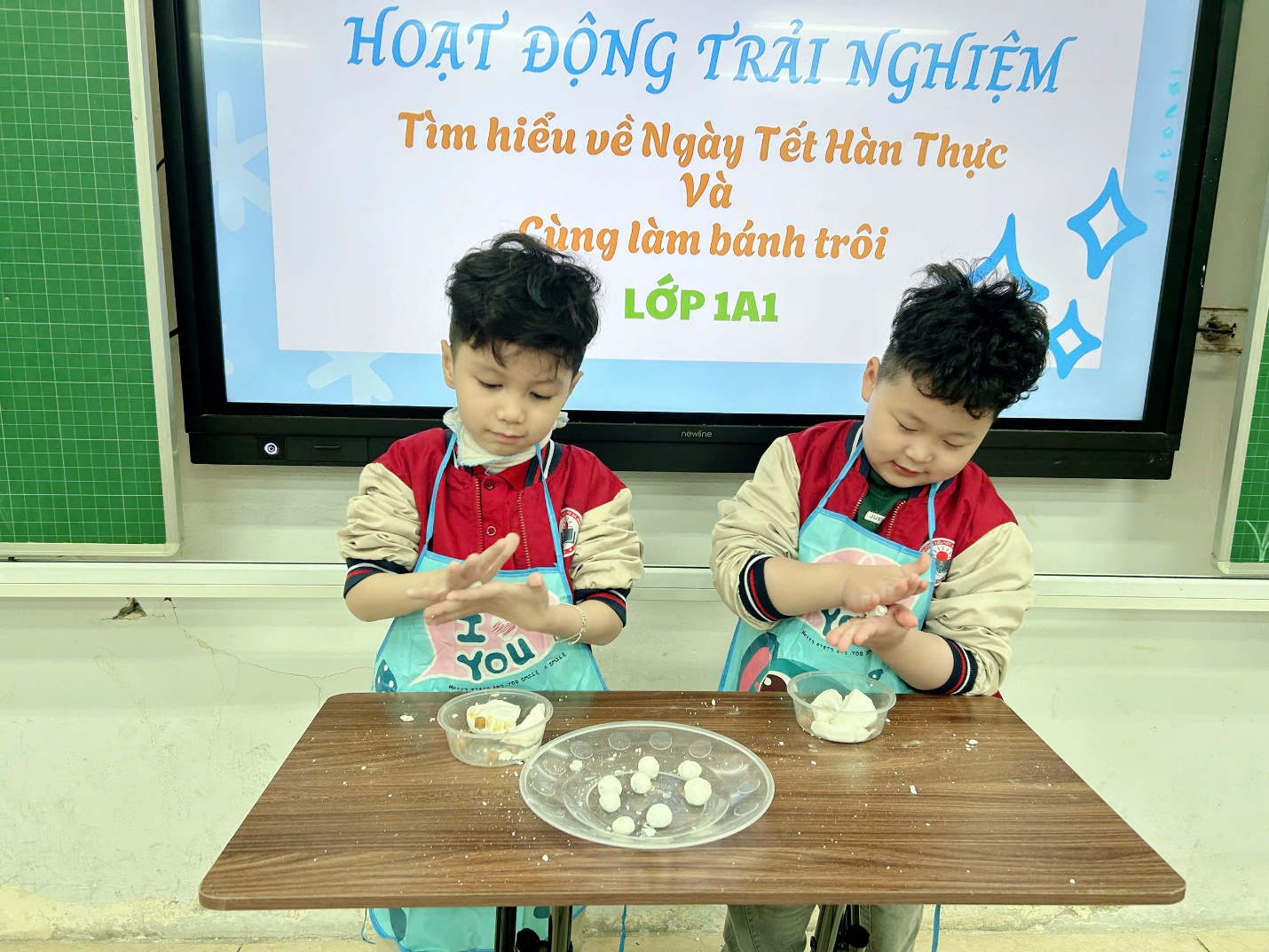 Two boys making food on a table

AI-generated content may be incorrect.